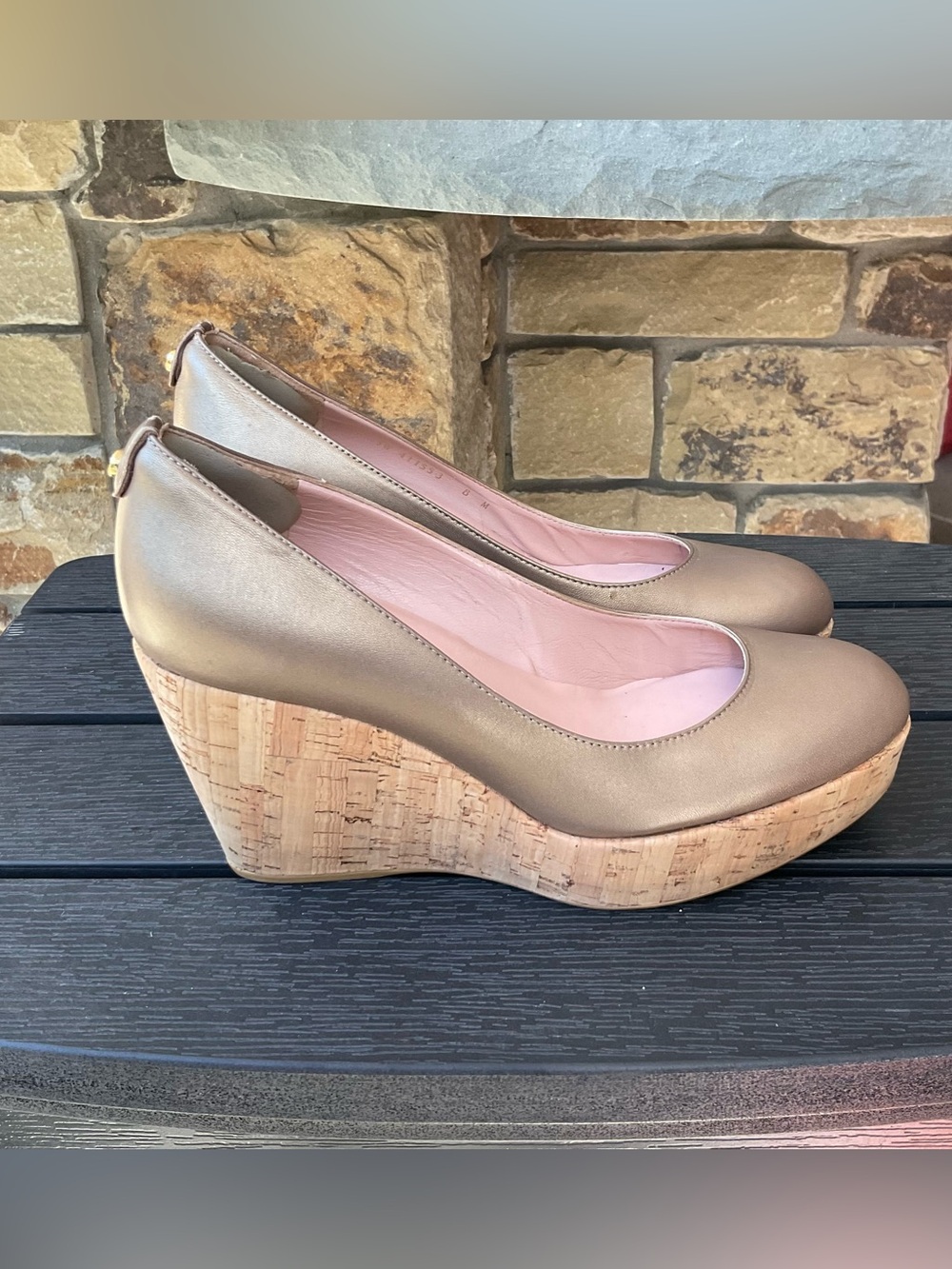 Stuart Weitzman Women’s Cork Platform Wedges Size 8